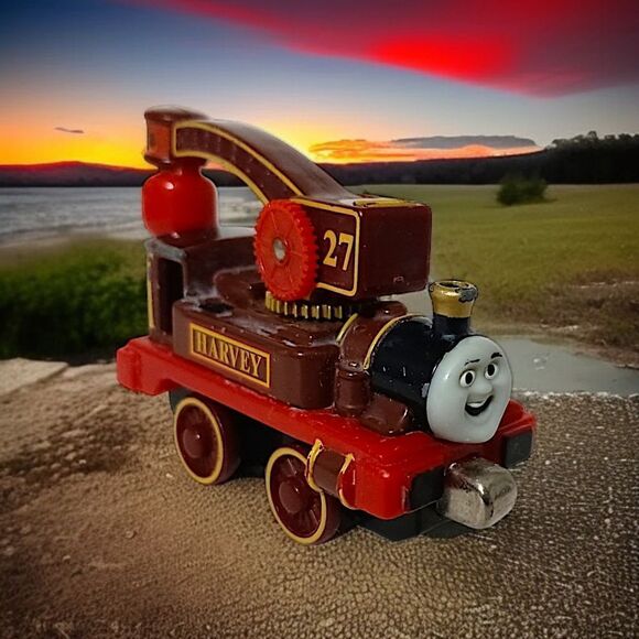 Harvey Thomas the Tank Engine & Friends Metal Diecast Train 2003 Maroon Gold Red - Picture 14 of 16
